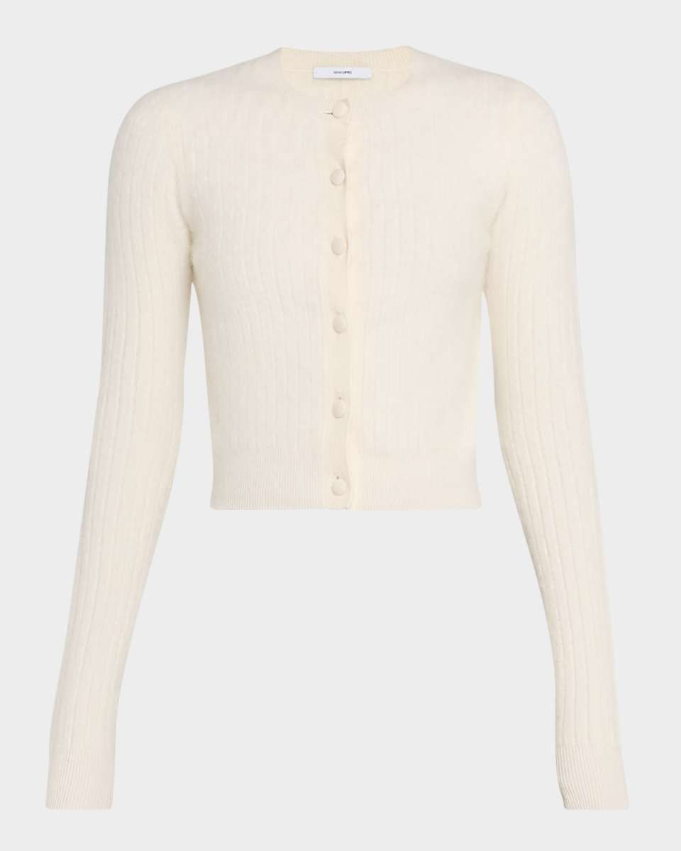 Crus Cashmere Crop Crewneck Cardigan